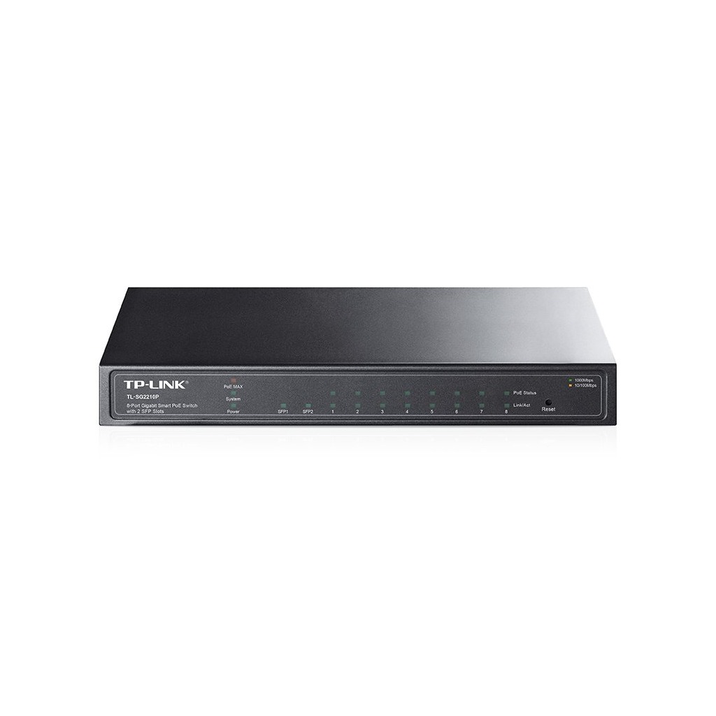 Switch TP-Link TL-SG2210P 8-Port Gigabit Desktop PoE Smart Switch 2 SFP ports 802.3af 53W PoE