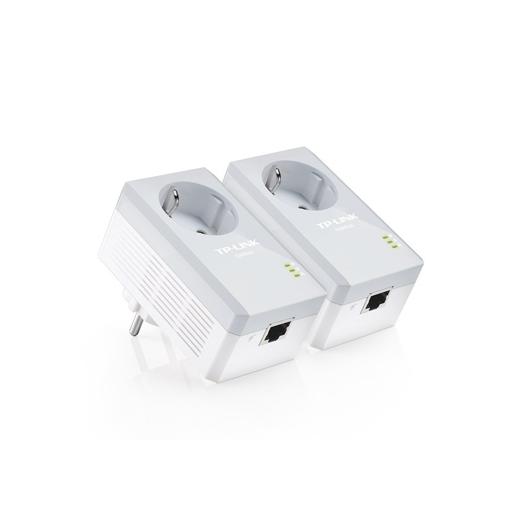 TP-Link TL-PA4010P KIT AV600 Passthrough Powerline KITQualcomm 1 x 10/100 RJ45 port 600Mbps Powerline HomePlug