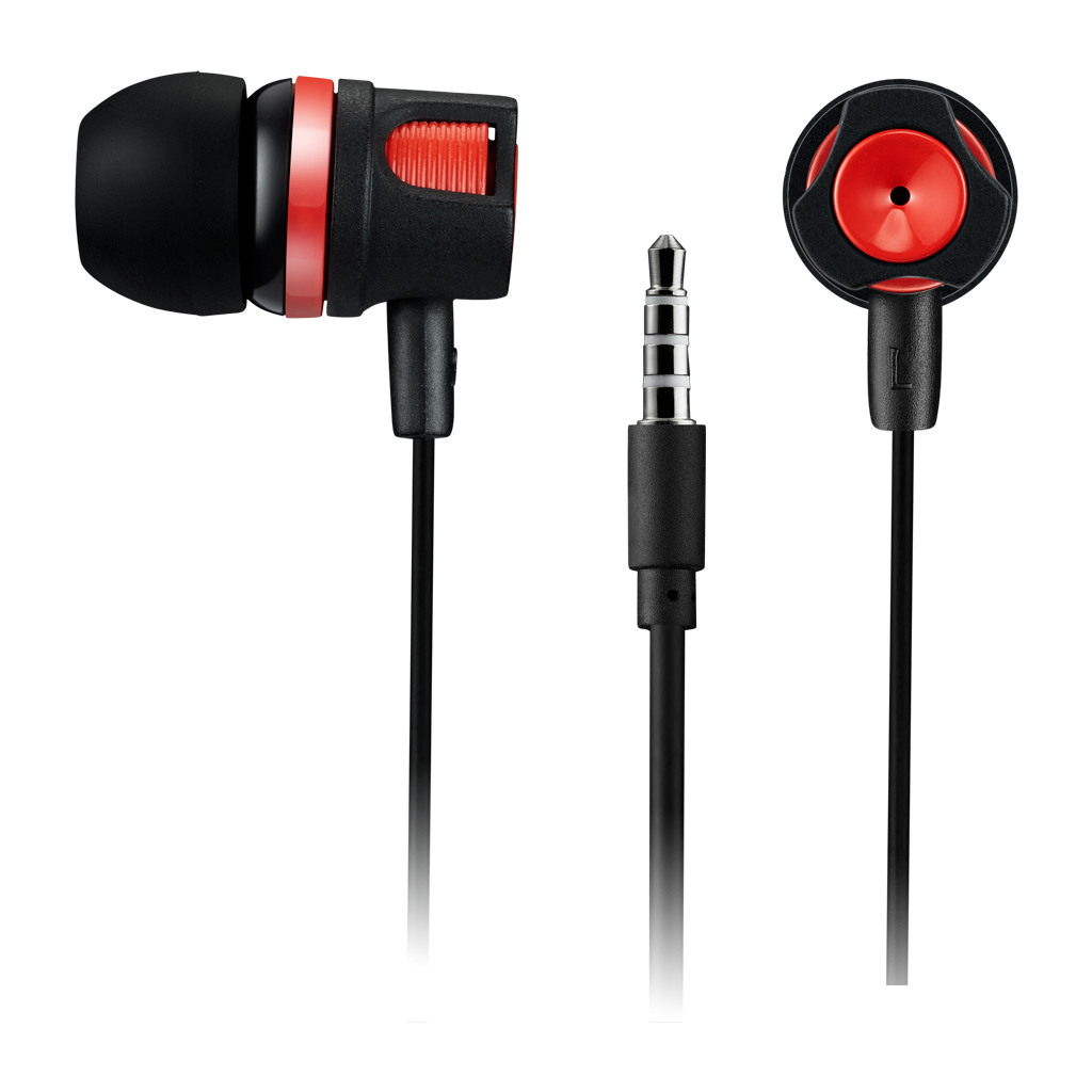 CANYON EP-3 Stereo earphones with microphone Red cable length 1.2m 21.5*12mm 0.011kg