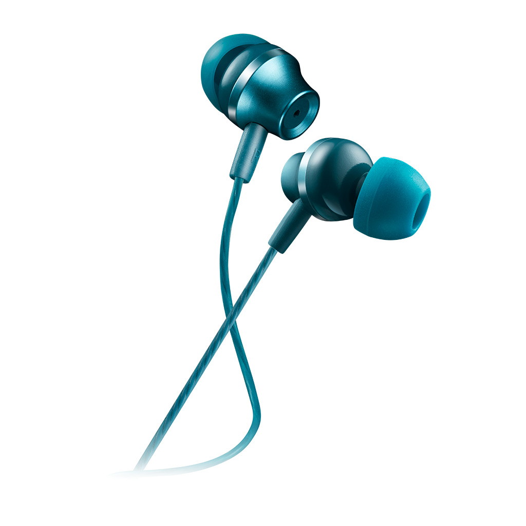 CANYON SEP-3 Stereo earphones with microphone metallic shell cable length 1.2m Blue-green 22*12.6mm 0.012kg