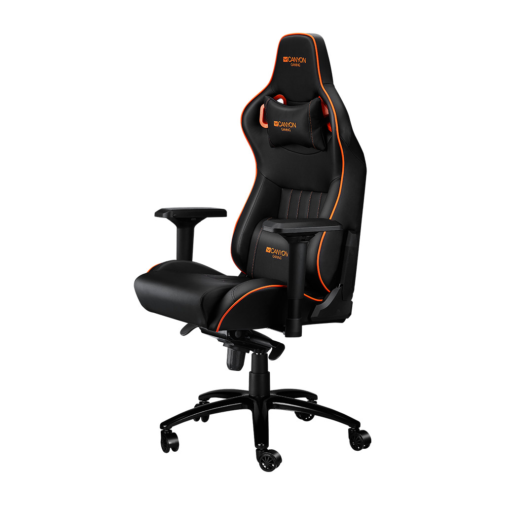 CANYON Corax GC-5 Gaming Stolica, Black/Orange, Ergonomic Design, Adjustable