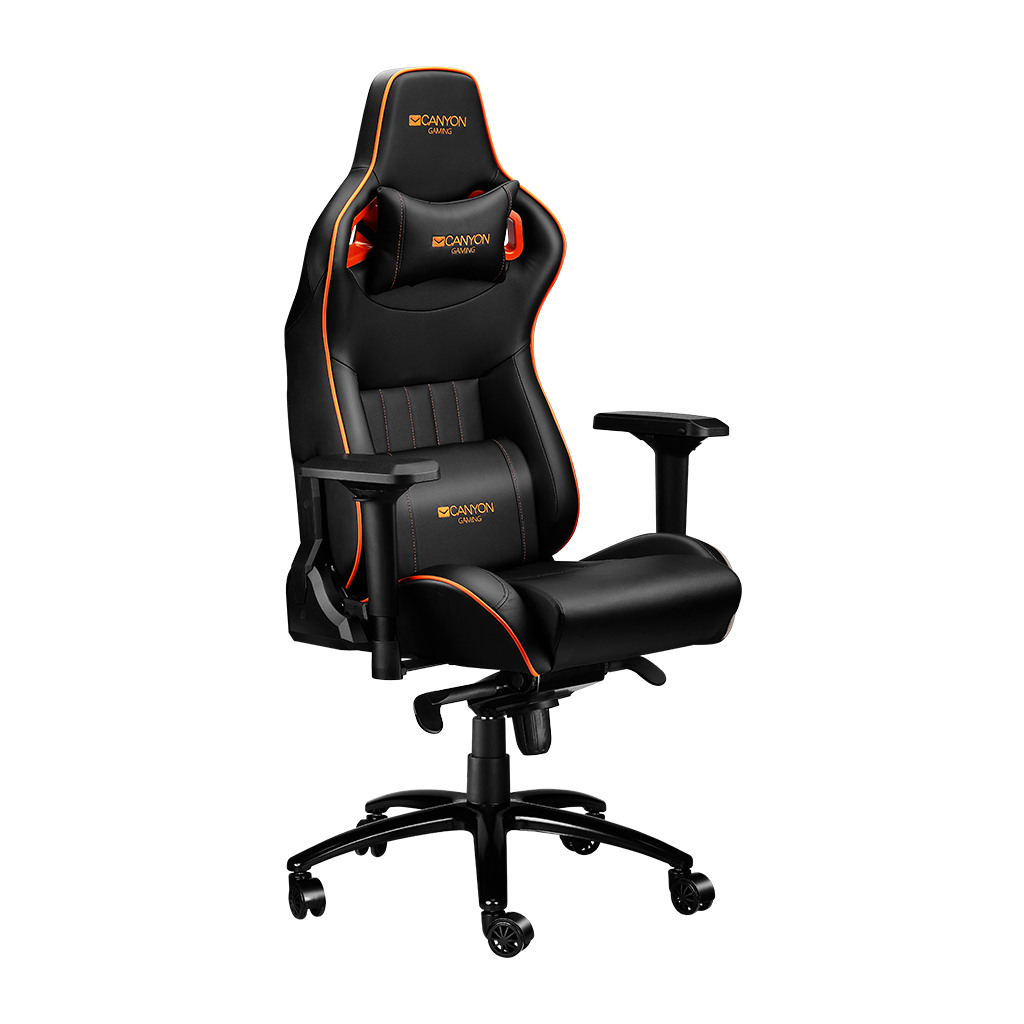 CANYON Corax GC-5 Gaming Stolica, Black/Orange, Ergonomic Design, Adjustable