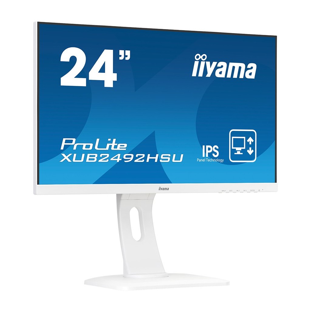 IIYAMA Monitor Prolite 24" WHITE ETE ULTRA SLIM LINE  1920x1080 ETE IPS-panel 13cm Height - Image 2