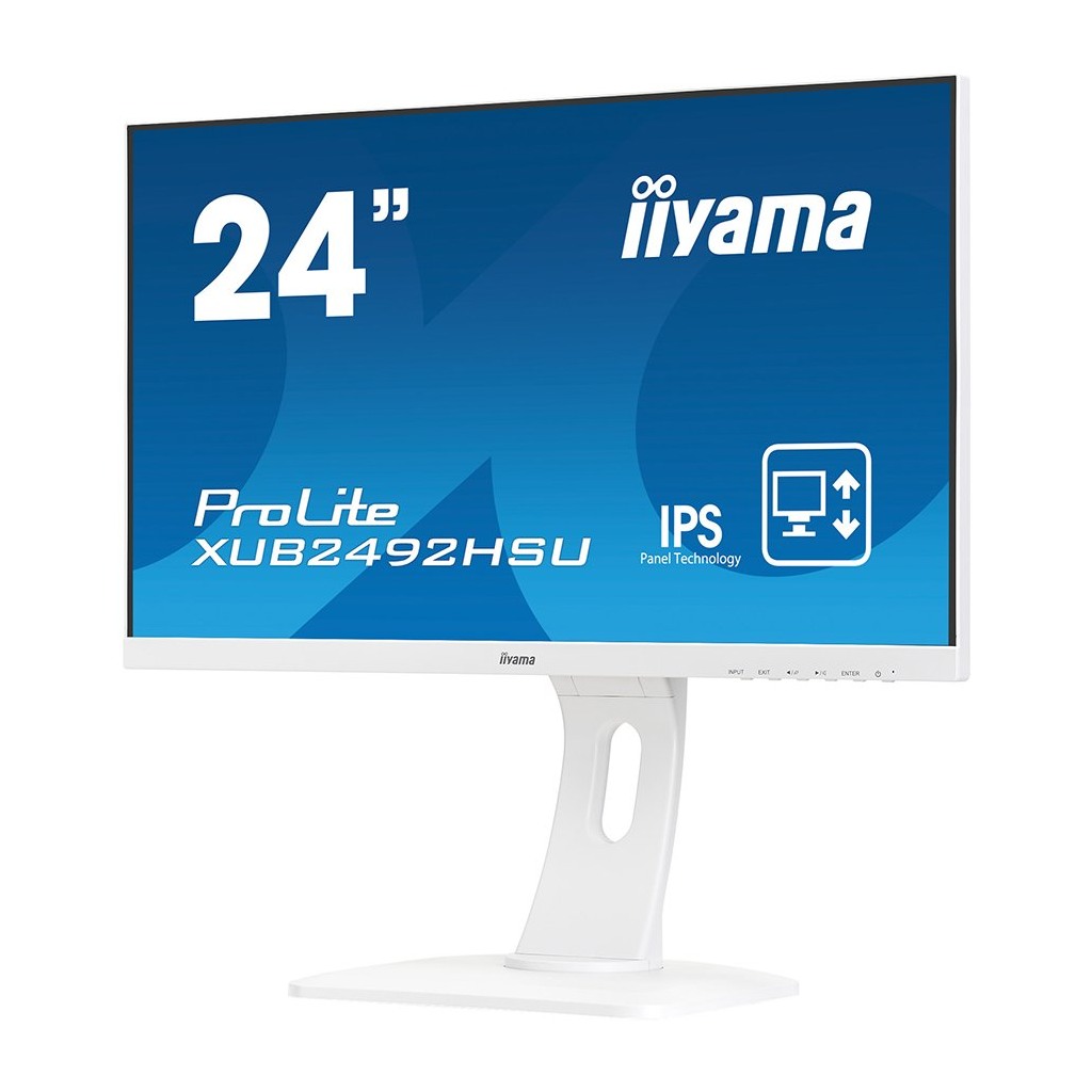 IIYAMA Monitor Prolite 24" WHITE ETE ULTRA SLIM LINE  1920x1080 ETE IPS-panel 13cm Height - Image 3