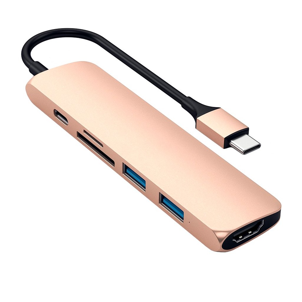 Satechi Type-C Slim Multimedia Adapter V2 - Gold