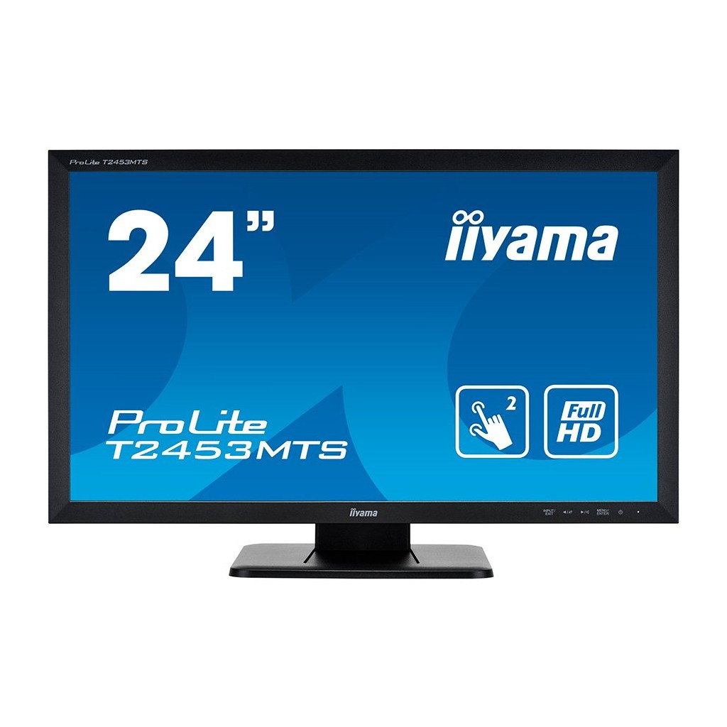 IIYAMA Monitor 24" Optical Dual Touch 1920x1080 VA-panel 250cd/m² with touch 1000:1 Speakers VGA DVI