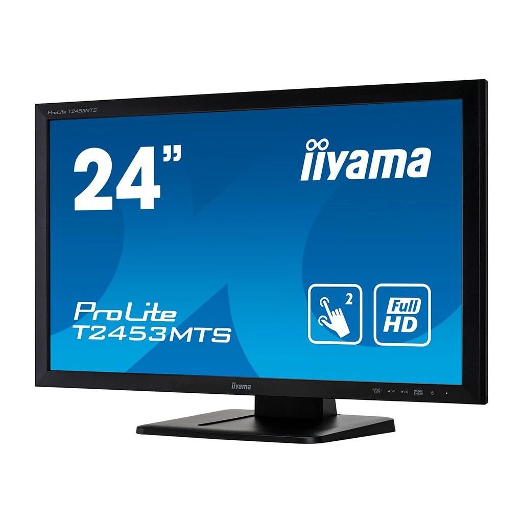 IIYAMA Monitor 24" Optical Dual Touch 1920x1080 VA-panel 250cd/m² with touch 1000:1 Speakers VGA DVI - Image 3