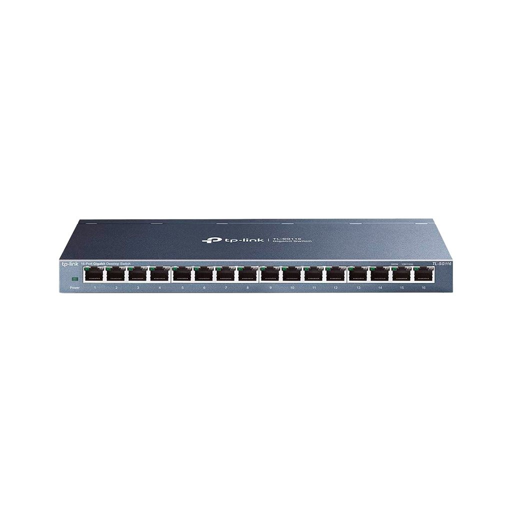 16-Port Gigabit Desktop Switch 16 Gigabit RJ45 Ports Desktop Steel Case