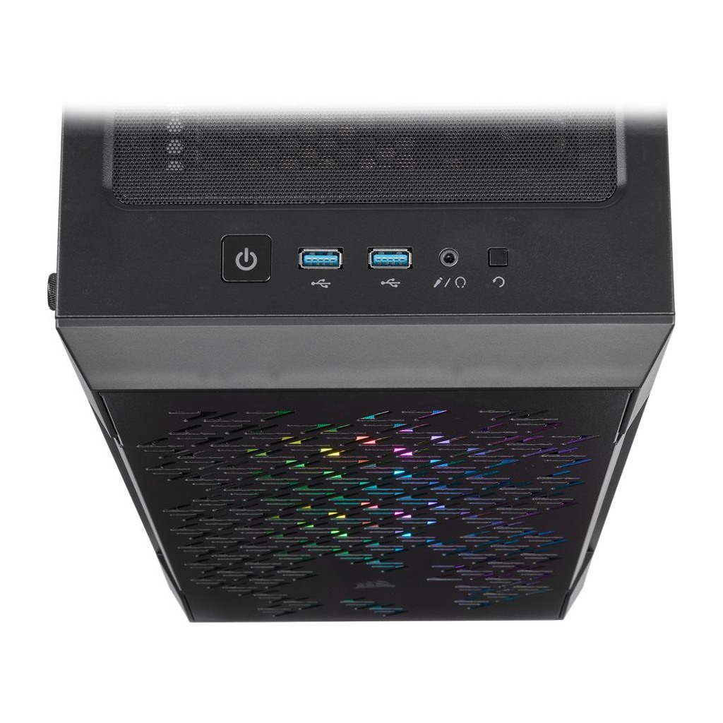 Corsair iCUE 220T RGB Airflow Tempered Glass Mid-Tower Smart Case Black - Image 4