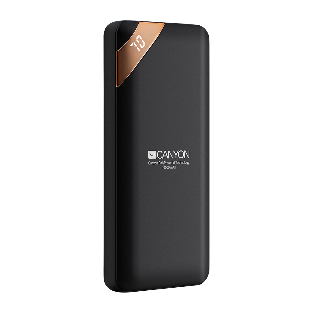 CANYON Power Bank Napajanja PB-102 Black - Visoka Gustoća, Kompaktna Veličina, Brzo Punjenje, Višestruka Zaštita