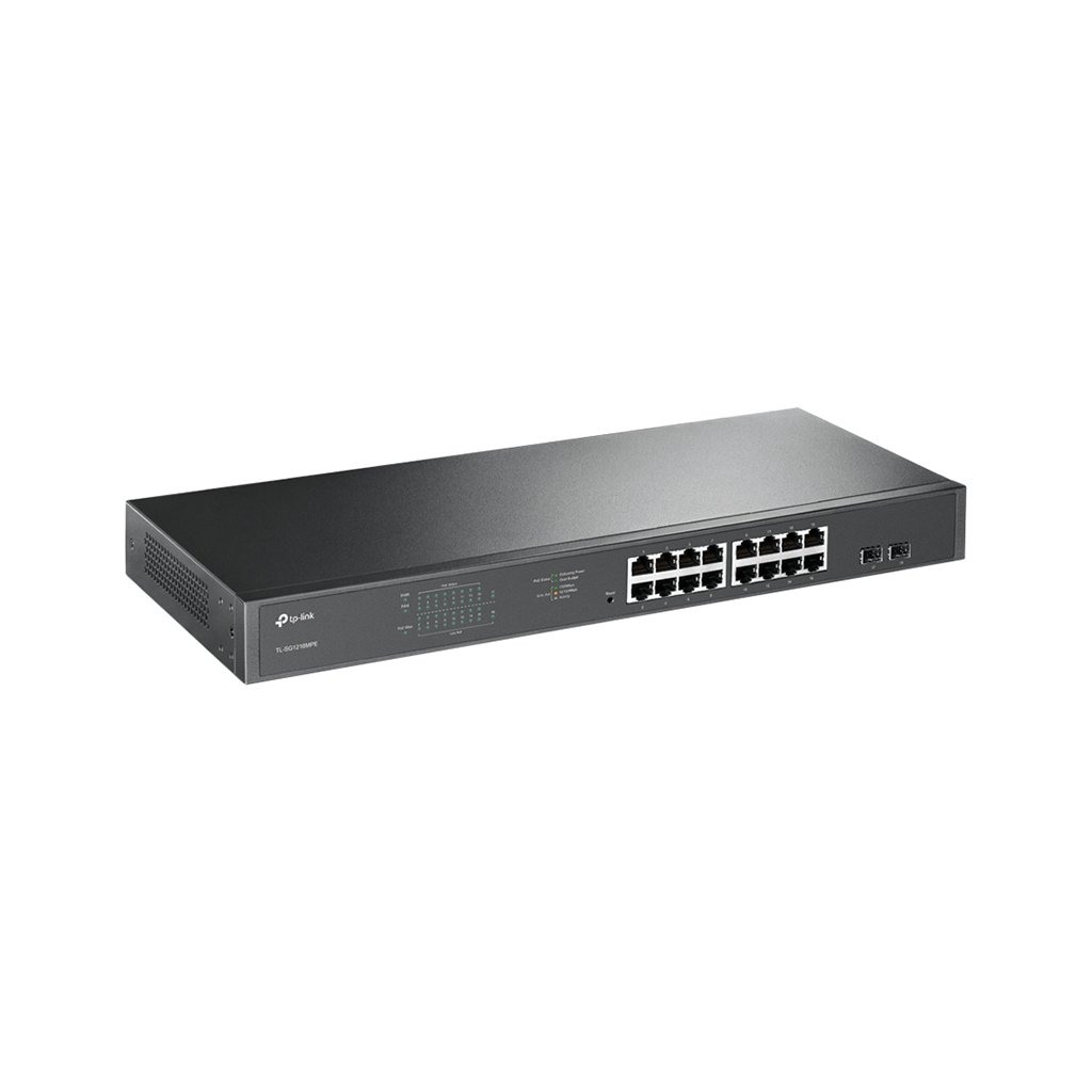 TP-Link TL-SG1218MPE 16-Port Gigabit PoE+ Easy Smart Switch16 Gigabit PoE+ RJ45 Ports2 x SFP 2×