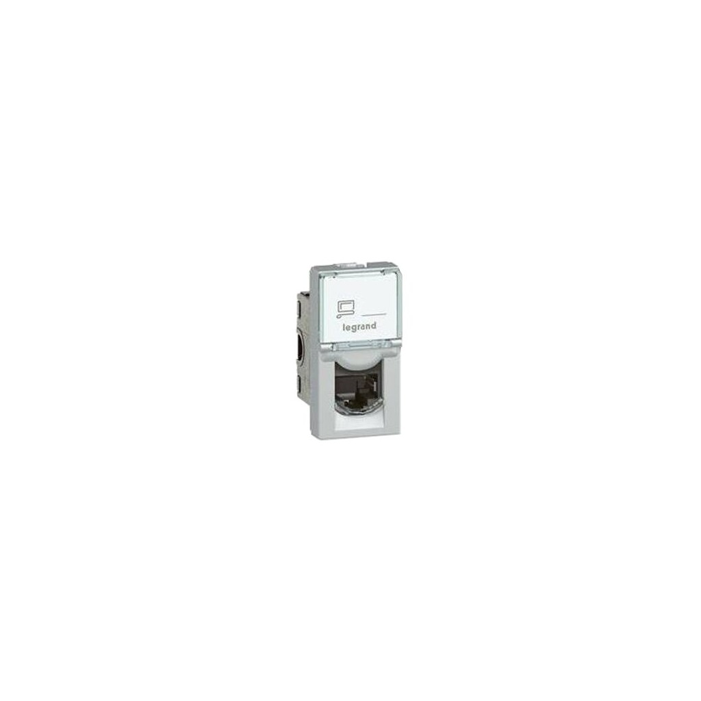 Legrand Mosaic utičnica RJ45 CAT6 FTP 1M aluminij