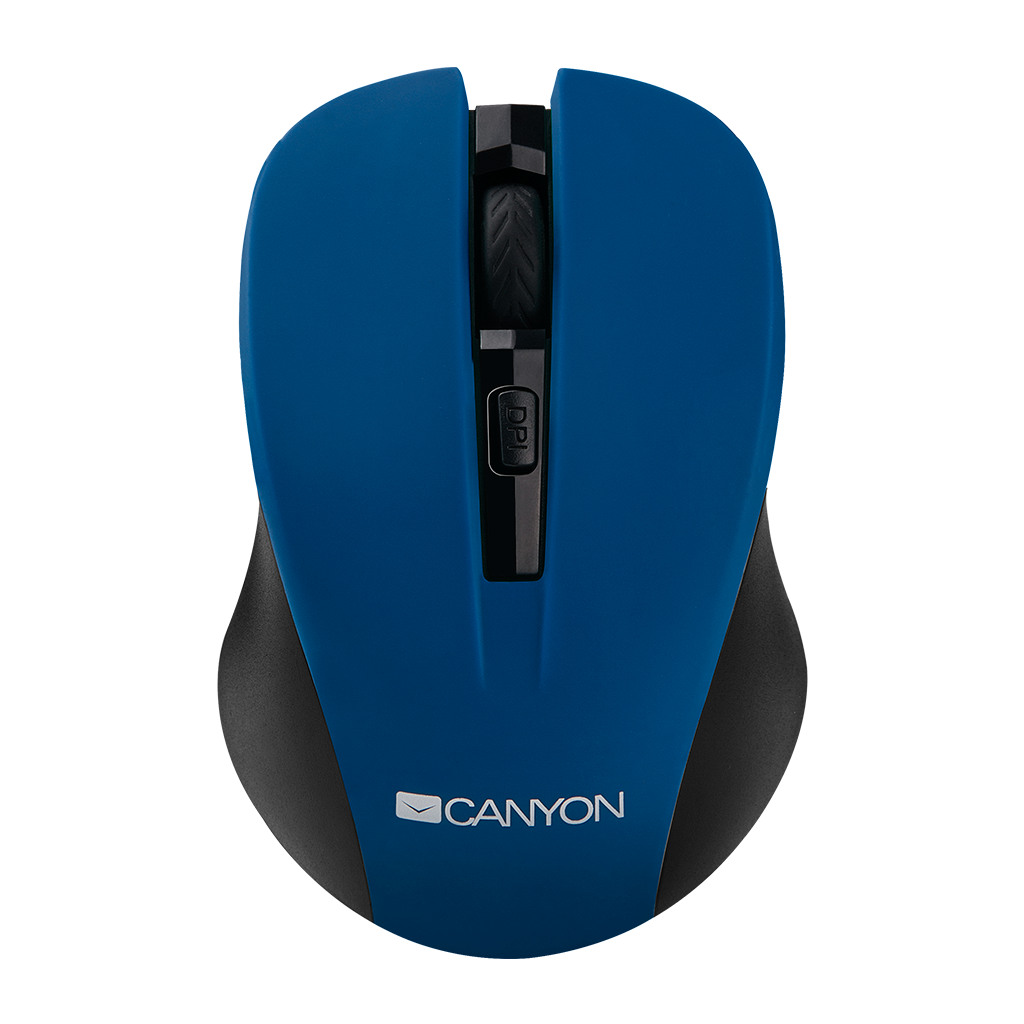 CANYON MW-1 2.4GHz wireless optical mouse with 4 buttons DPI 800/1200/1600 Blue 103.5*69.5*35mm 0.06kg