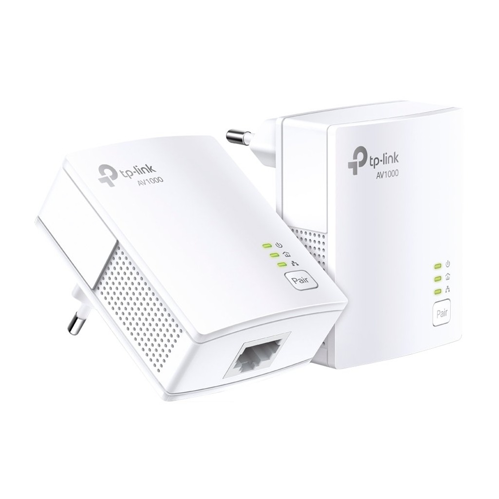 TP-Link AV1000 Powerline Starter Kit Broadcom 1 Gigabit Port 1000Mbps Powerline HomePlug AV New PLC