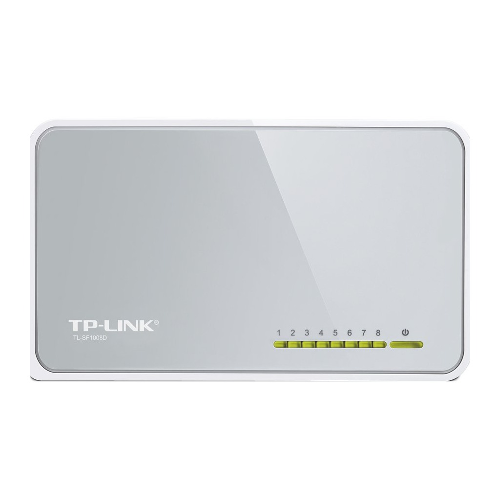 Switch TP-Link TL-SF1008D 8-Port RJ45 10/100Mbps desktop switch Fanless LED indicator Auto Negotiation/Auto MDI/MDIX Plastic