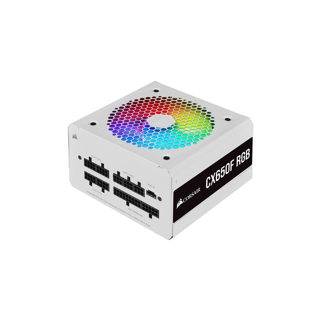 CORSAIR CX Series CX750F 750W 80+ Bronze Fully Modular PSU RGB White