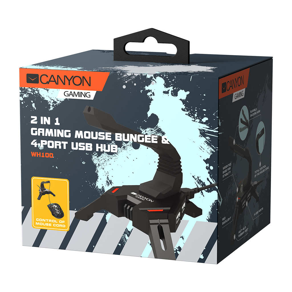 CANYON WH-100  2 in 1 Gaming Mouse Bungee stand and USB 2.0 hub 4 - Image 5