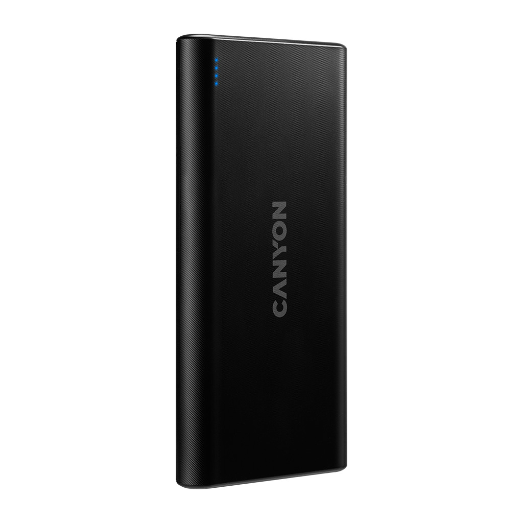 CANYON PB-106 Power bank 10000mAh Li-poly battery Input 5V/2A Output 5V/2.1AMax USB cable length 0.3m