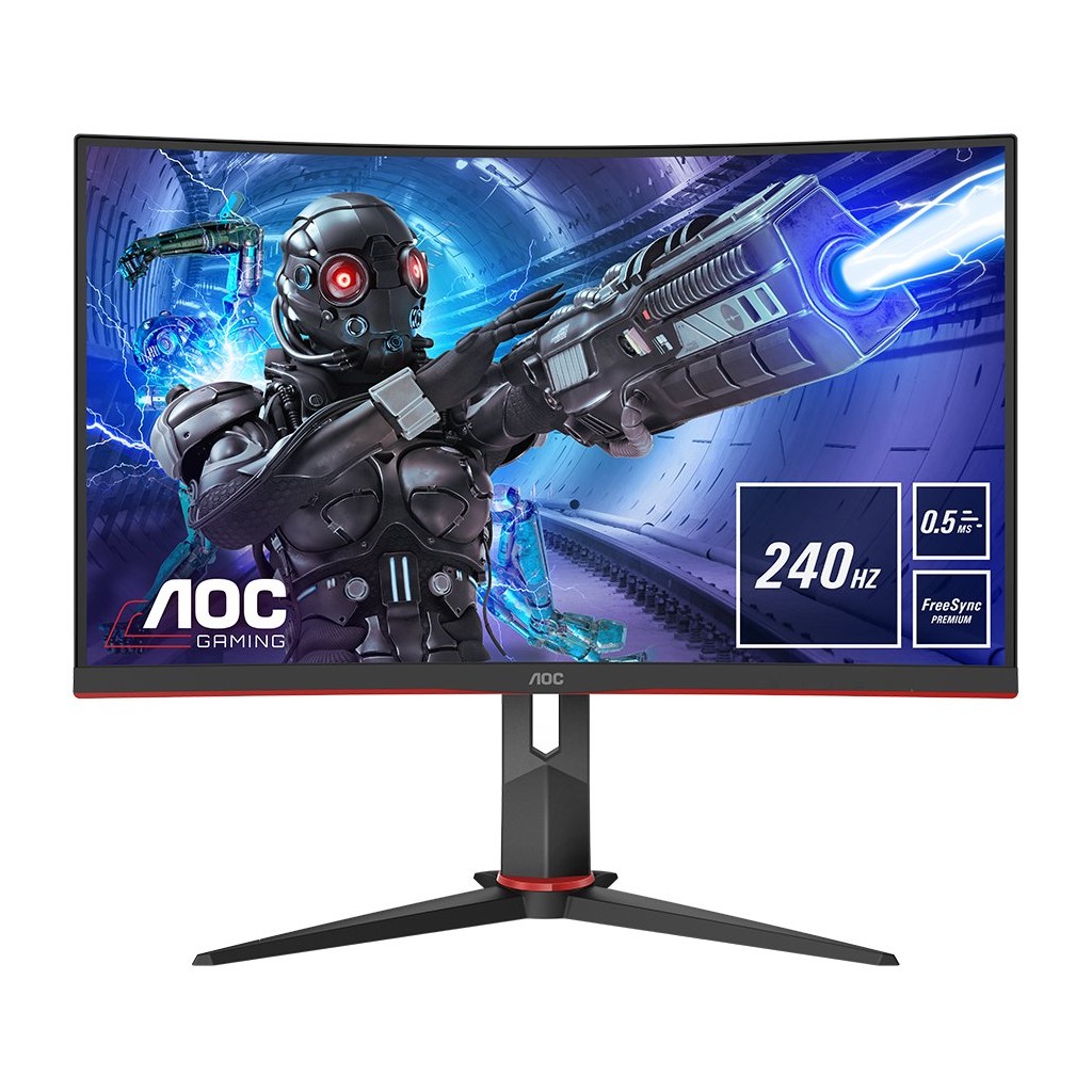 AOC Monitor 27" C27G2ZU/BK 240Hz Gaming Black-Red VA 16:9 1920x1080 240Hz 1ms 300 cd/m2 3000:1