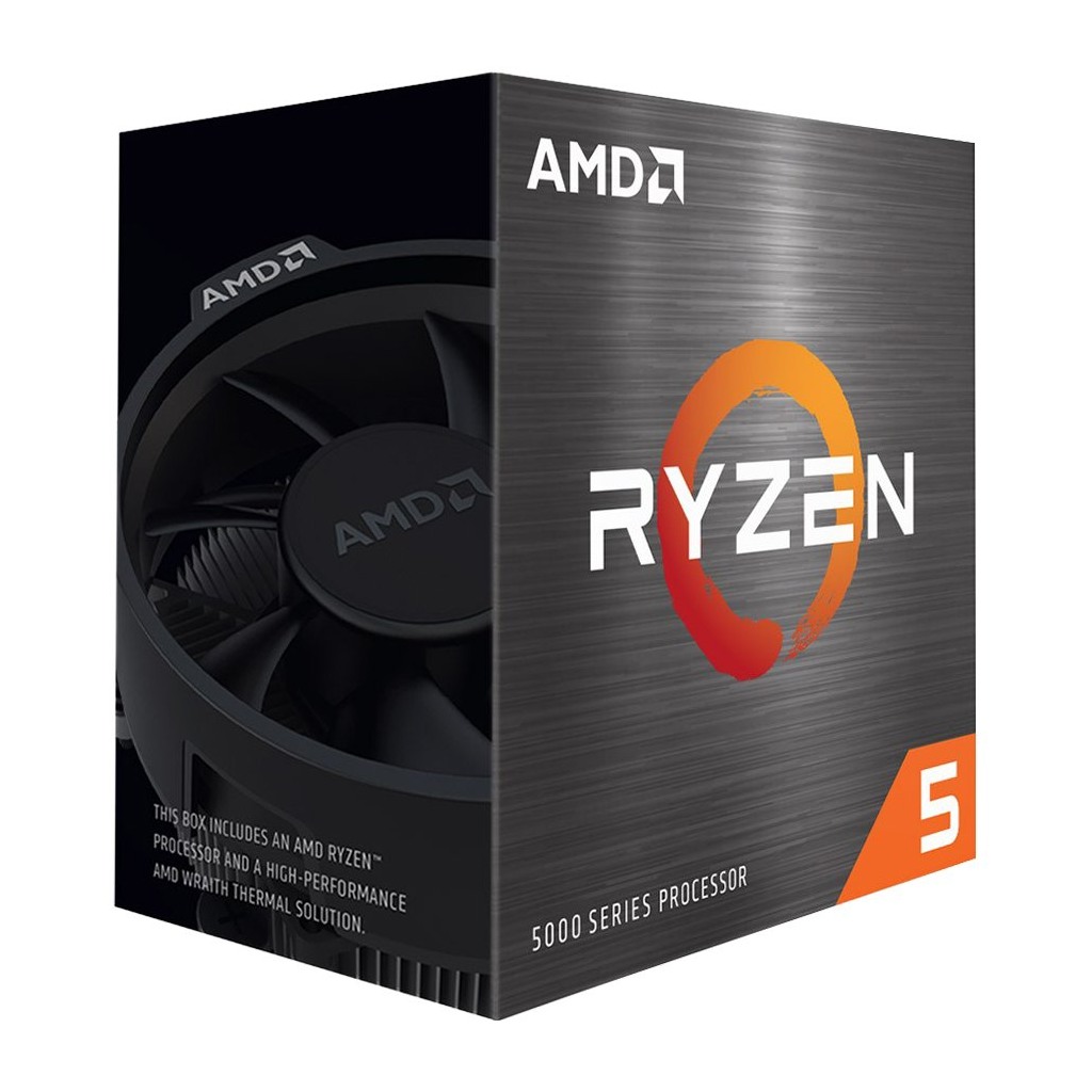 AMD CPU Desktop Ryzen 5 6C/12T 5600X 3.7/4.6GHz Max Boost35MB65WAM4 box with Wraith Stealth Cooler