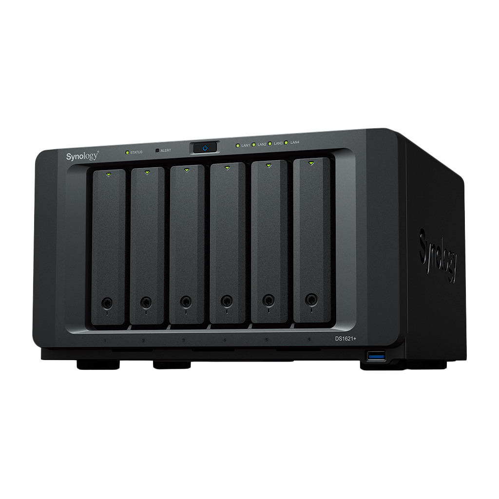 Synology DiskStation DS1621+Tower6-Bay 3.5'' SATA HDD/SSD 2 x M.2 2280 NVMe SSD CPU AMD Ryzen