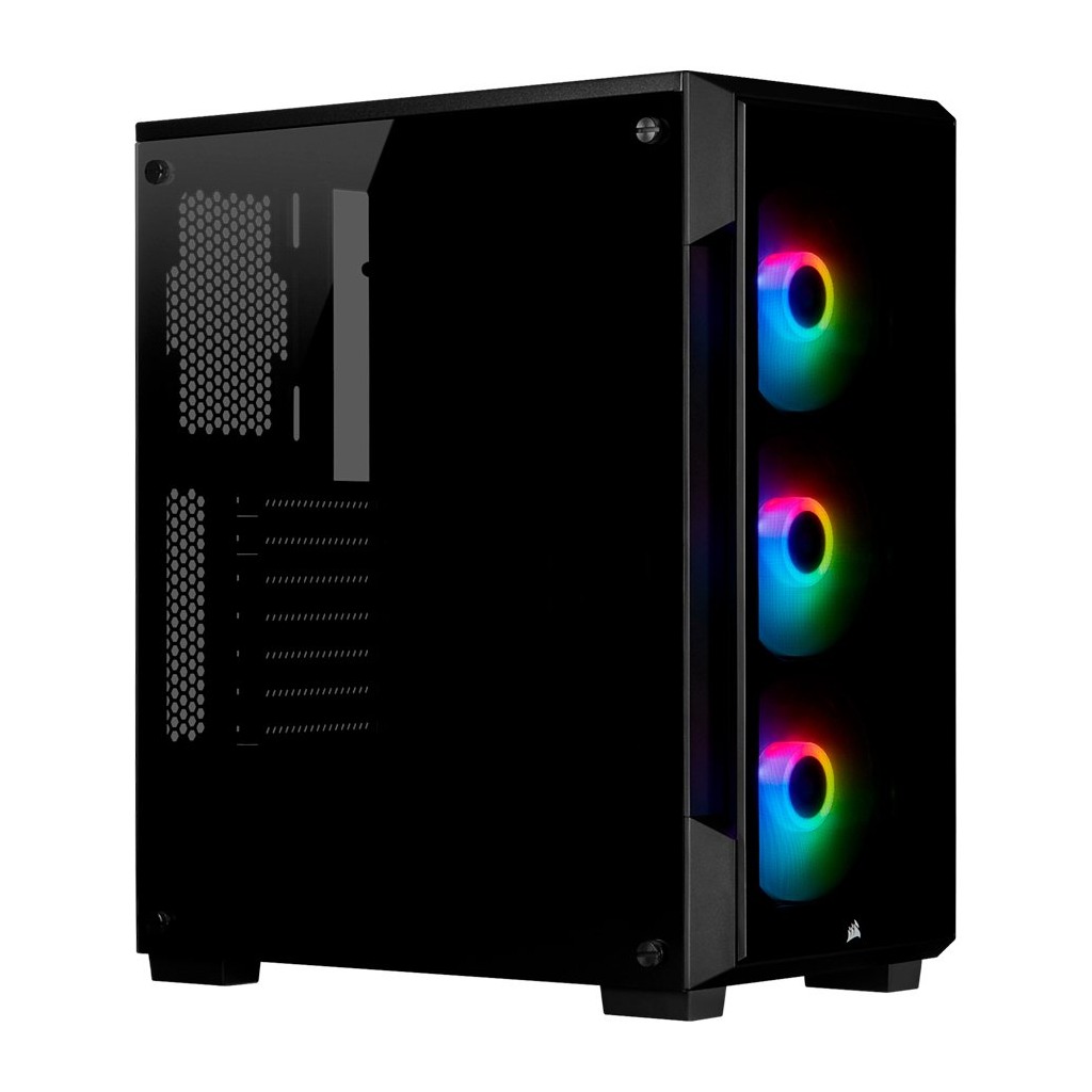 CORSAIR iCUE 220T RGB Tempered Glass Mid-Tower Smart Case — Black