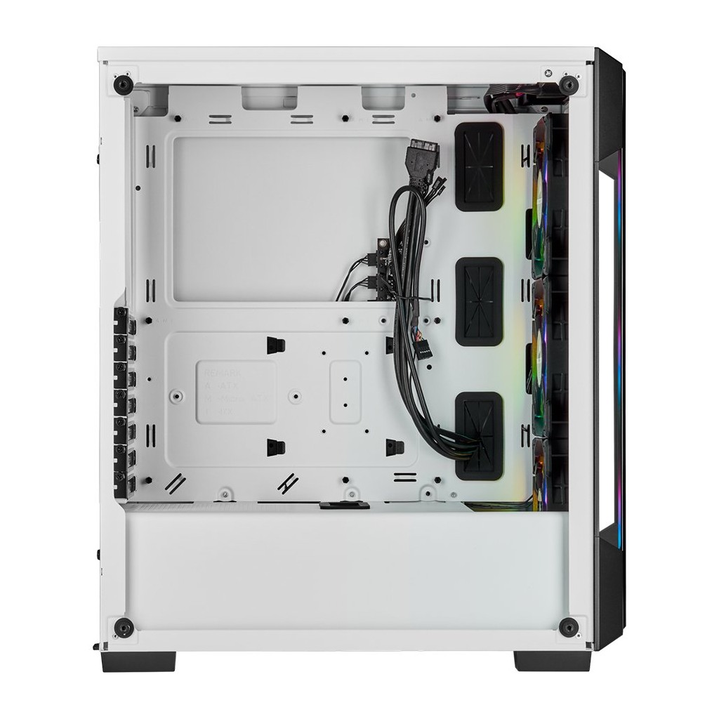 CORSAIR iCUE 220T RGB Tempered Glass Mid-Tower Smart Case — White - Image 3