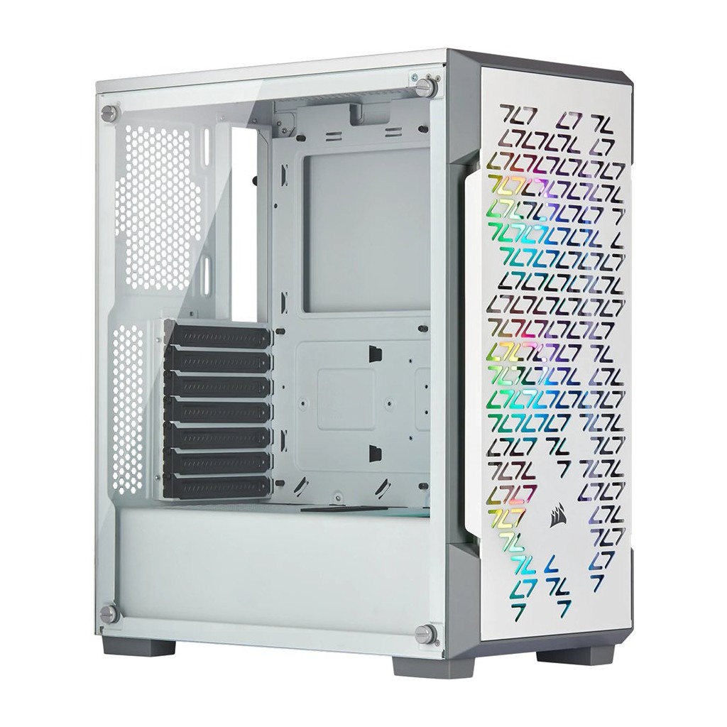 Corsair iCUE 220T RGB Airflow Tempered Glass Mid-Tower Smart Case White EAN:0840006609728