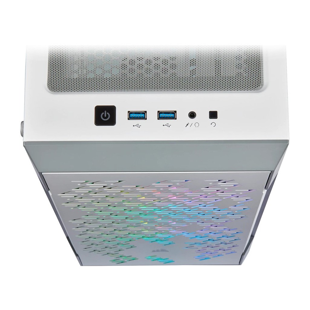 Corsair iCUE 220T RGB Airflow Tempered Glass Mid-Tower Smart Case White EAN:0840006609728 - Image 4