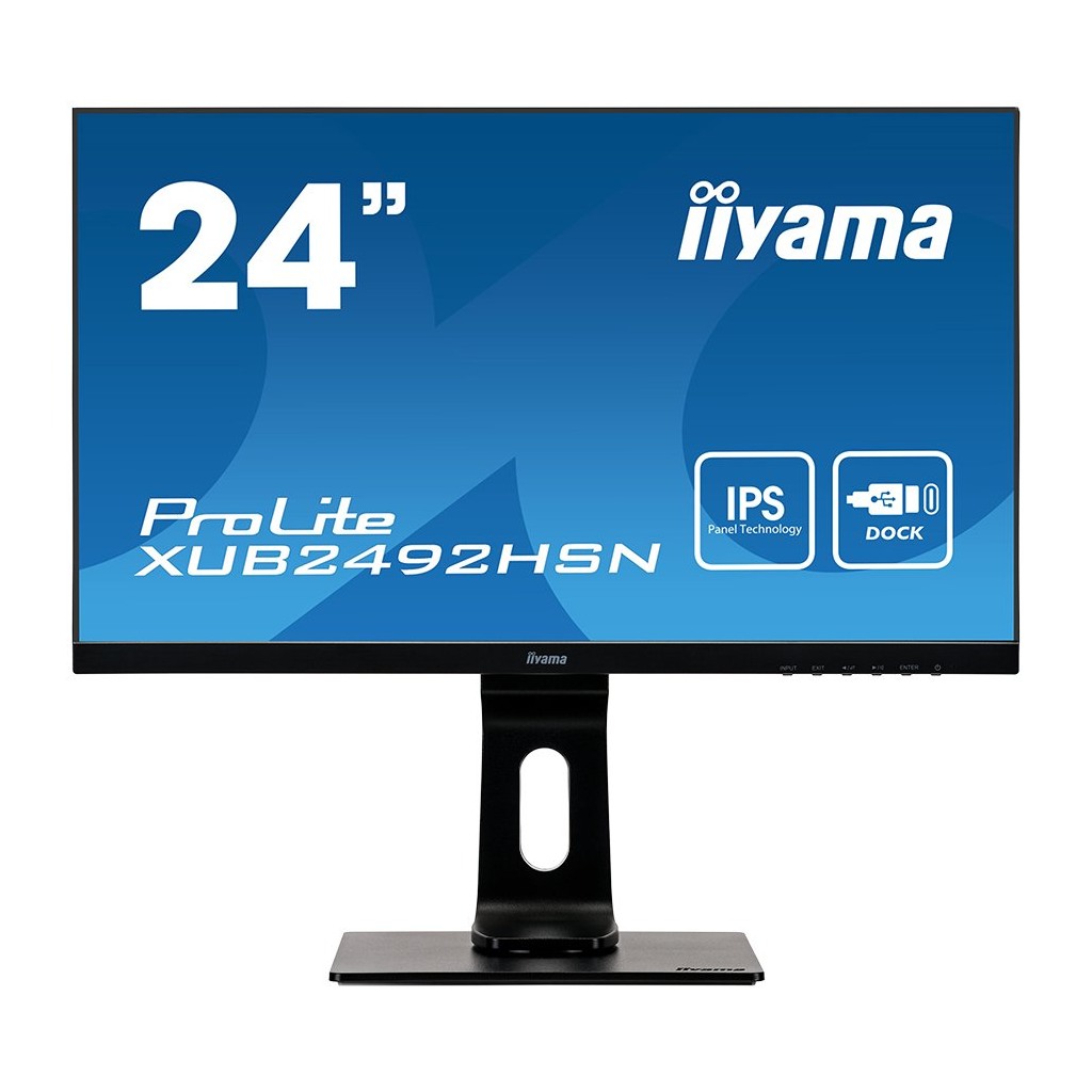 IIYAMA Monitor LED XUB2492HSN-B1 USB-C dock 23.8" IPS 1920 x 1080 @75Hz 250 cd/m² 4ms