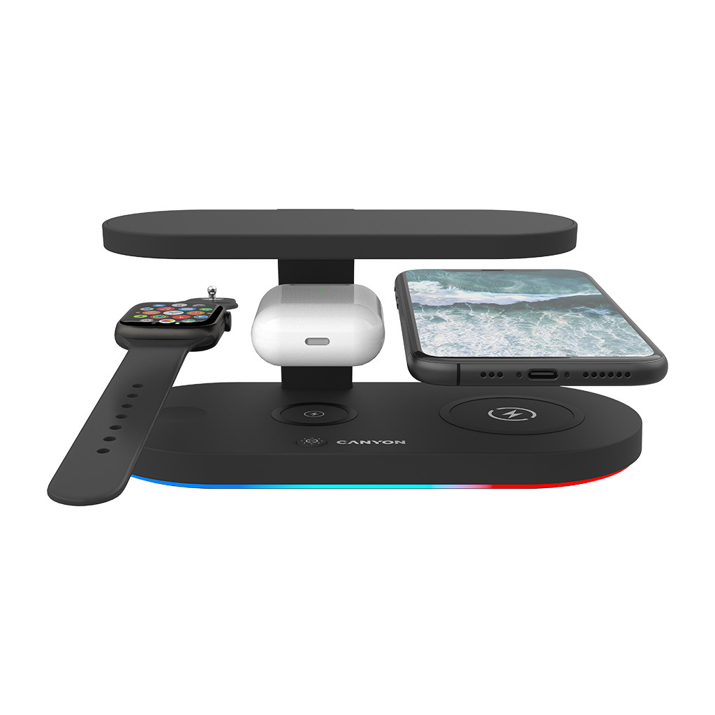 CANYON WS-501 5in1 Wireless charger with UV sterilizer with touch button for Running water light - Image 4