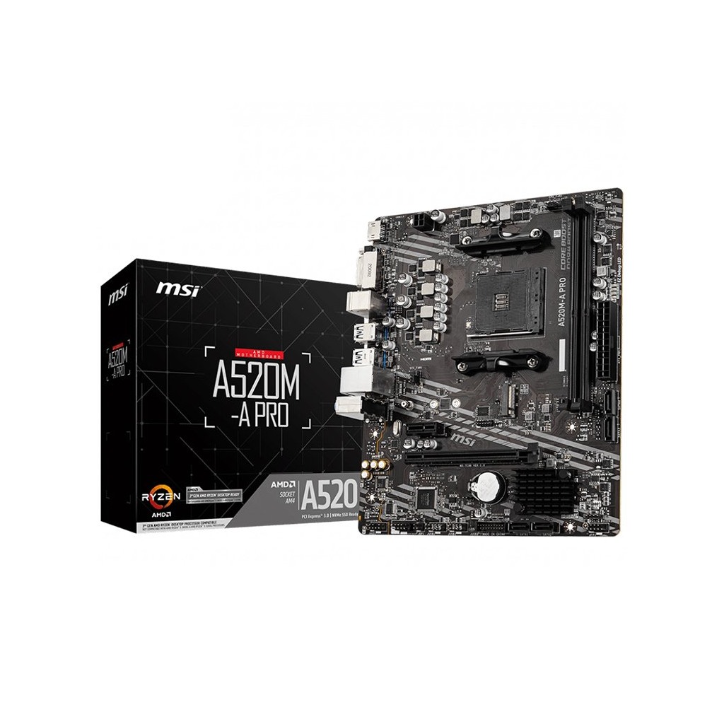 MSI Matična Ploča za Desktop A520M-A PRO - AMD Ryzen AM4 Utičnica, DDR4 Podrška, PCIe 3.0, M.2 Slot