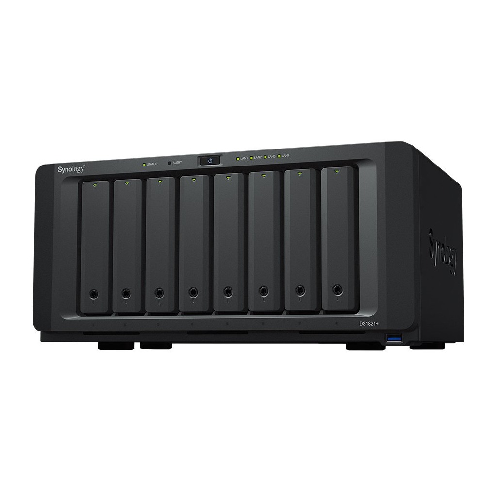 Synology DiskStation DS1821+ Tower 8-Bay 3.5'' SATA HDD/SSD 2 x M.2 2280 NVMe SSD CPU