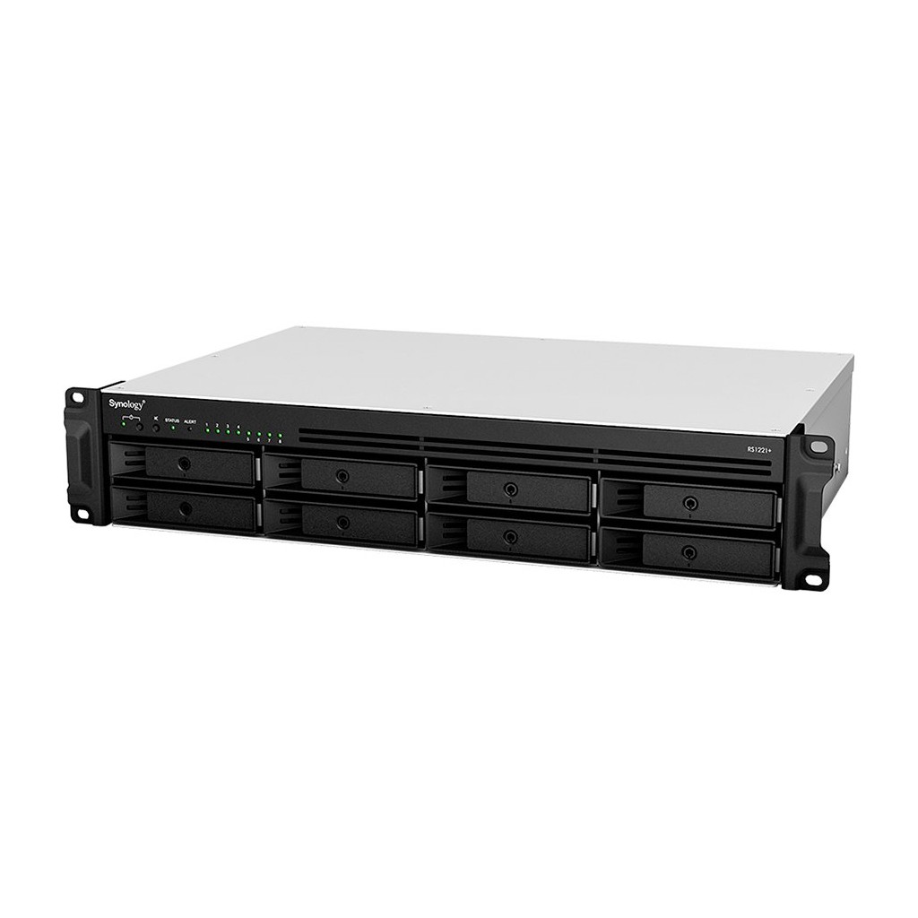 Synology RackStation RS1221+; Rack 2U 8-bay 3.5''/2.5" SATA HDD/SSD 	AMD Ryzen V1500B 4-core 2.2GHz; 4GB