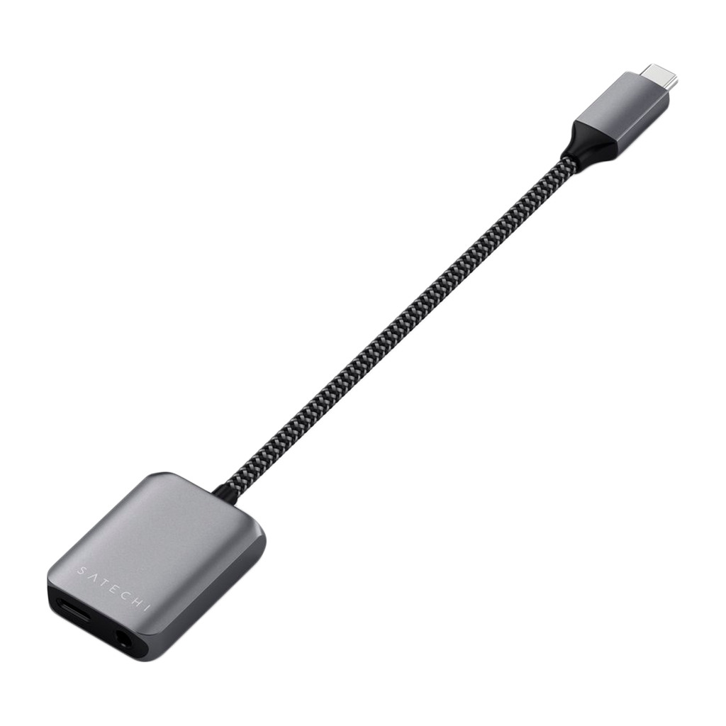 Satechi USB-C to 3.5mm Audio and USB-C PD Charging Adapter - Space Grey - Image 2