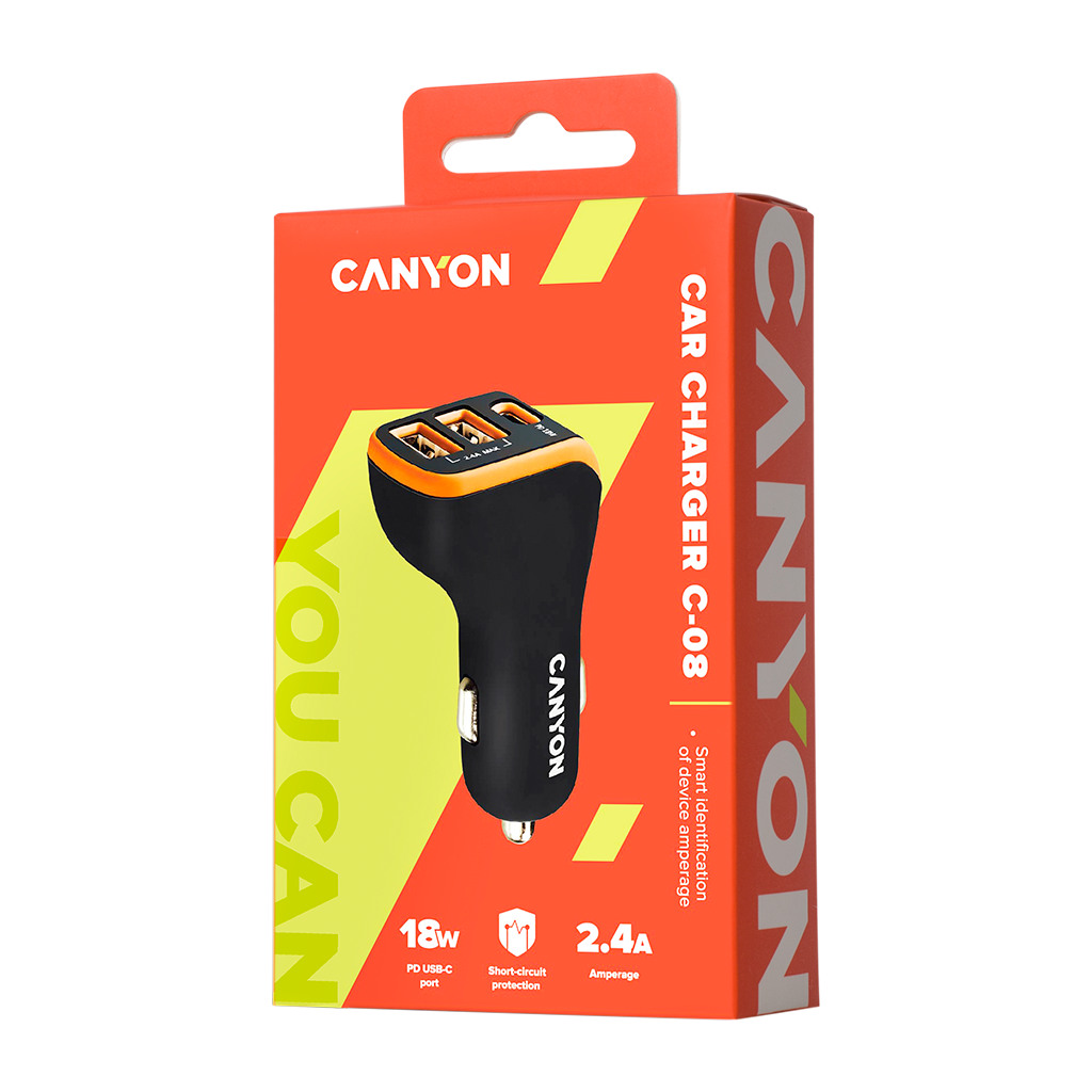 CANYON Universal 3xUSB CNE-CCA08BO Auto Punjač