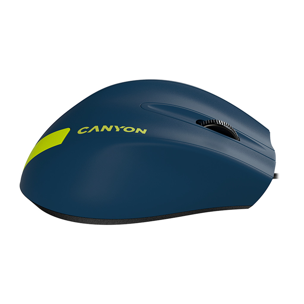 CANYON Wired Optical Mouse with 3 keys DPI 1000 With 1.5M USB cableBlue-Yellowsize 68*110*38mmweight:0.072kg - Image 4