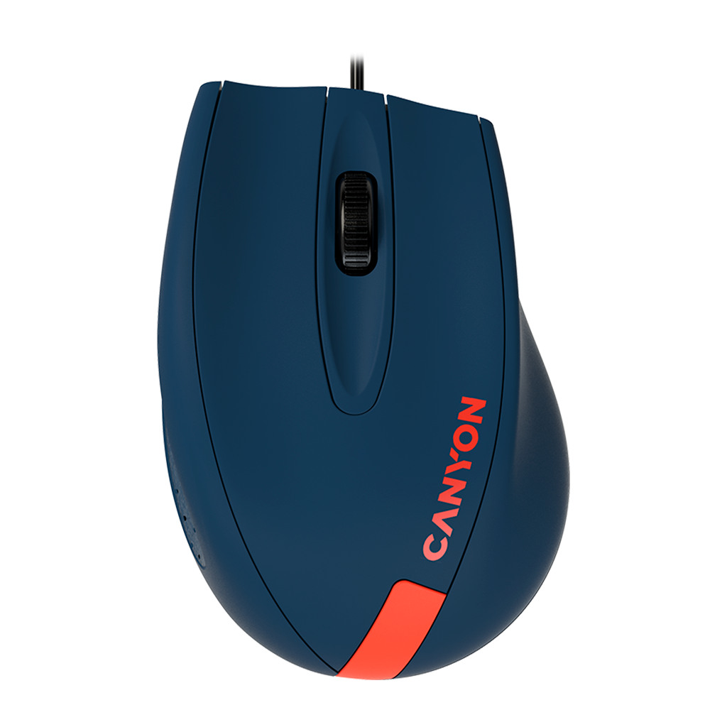 CANYON M-11 Wired Optical Mouse with 3 keys DPI 1000 With 1.5M USB cableBlue-Redsize 68*110*38mmweight:0.072kg