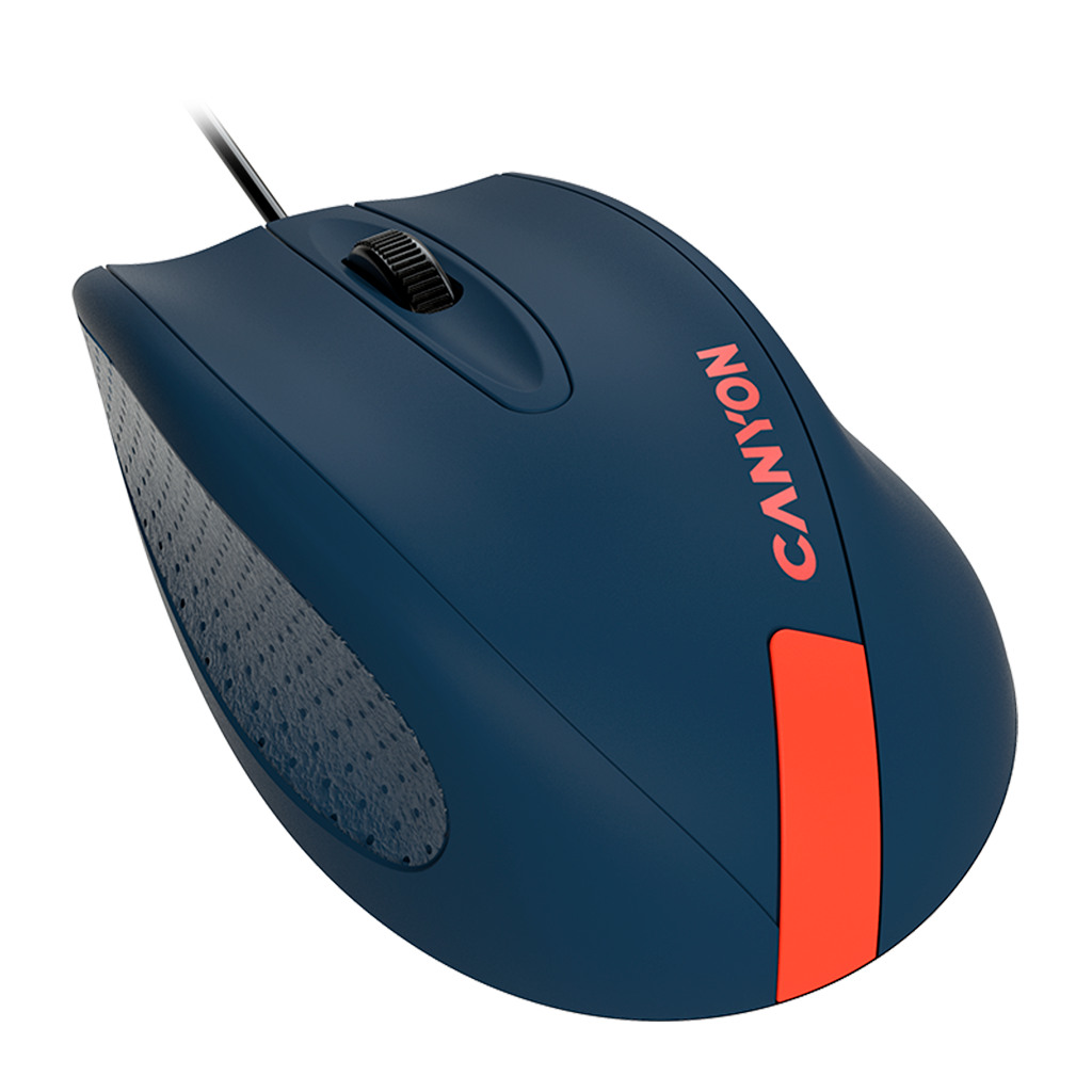 CANYON M-11 Wired Optical Mouse with 3 keys DPI 1000 With 1.5M USB cableBlue-Redsize 68*110*38mmweight:0.072kg - Image 2