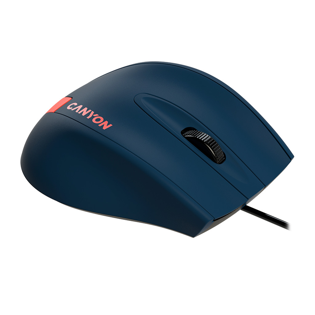 CANYON M-11 Wired Optical Mouse with 3 keys DPI 1000 With 1.5M USB cableBlue-Redsize 68*110*38mmweight:0.072kg - Image 3