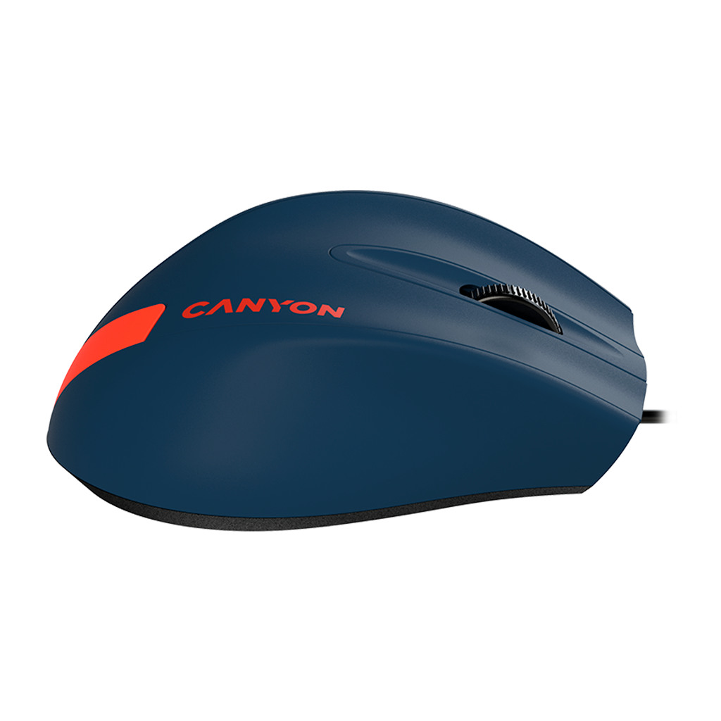 CANYON M-11 Wired Optical Mouse with 3 keys DPI 1000 With 1.5M USB cableBlue-Redsize 68*110*38mmweight:0.072kg - Image 4