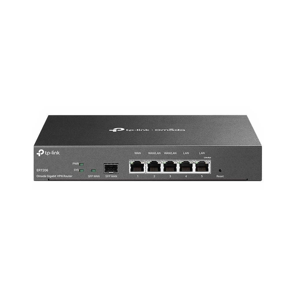 TP-Link ER7206 Omada Gigabit Multi-WAN VPN Router 1× G SFP WAN Port 1× G RJ45