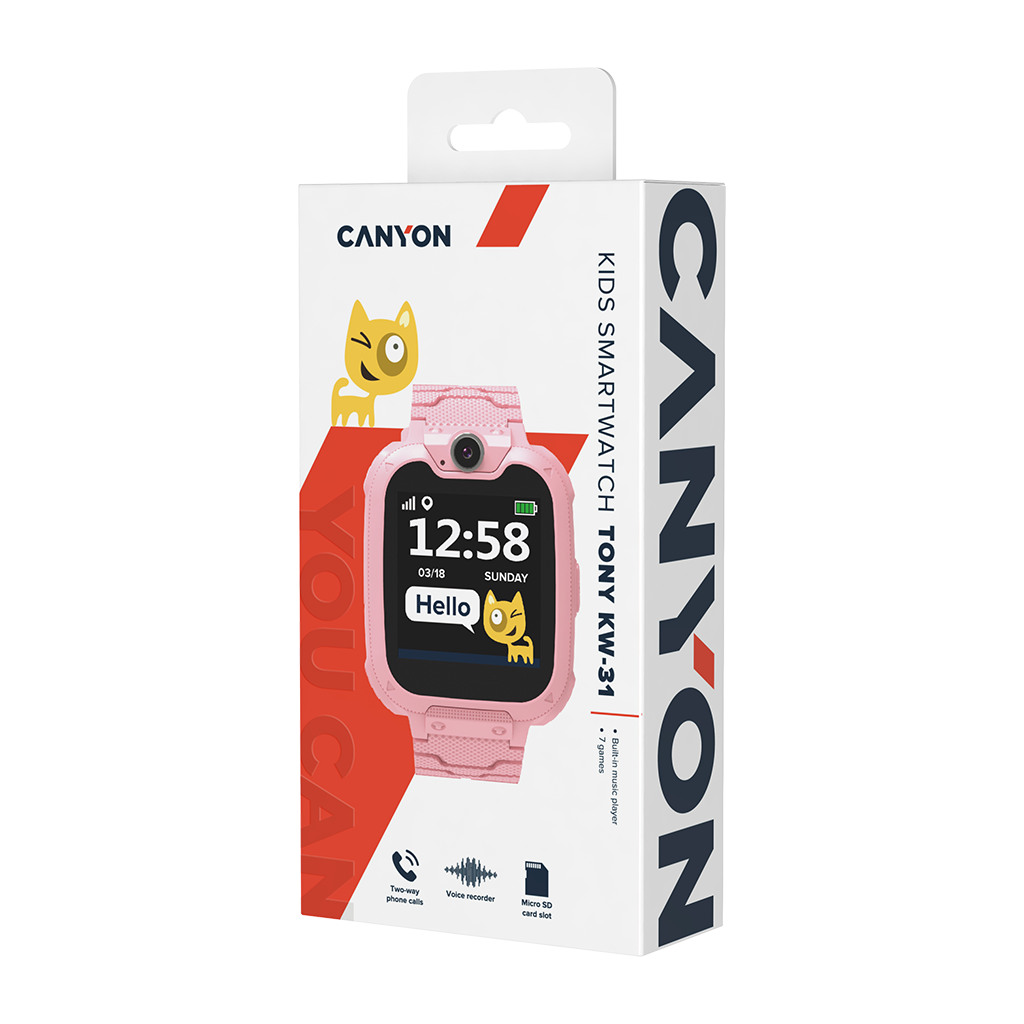 CANYON kids watch Tony KW-31 Camera GSM Red