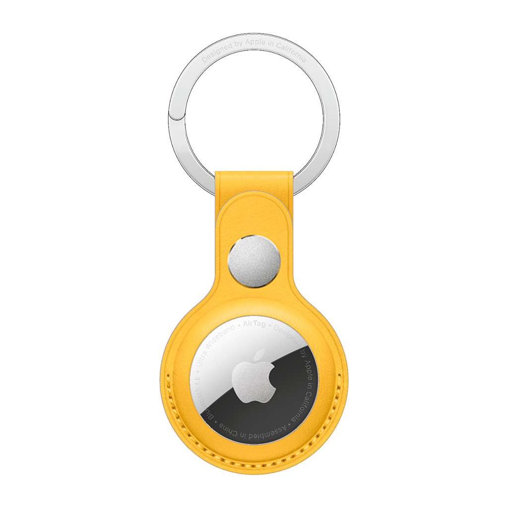 AirTag Leather Key Ring - Meyer Lemon AirTag not included