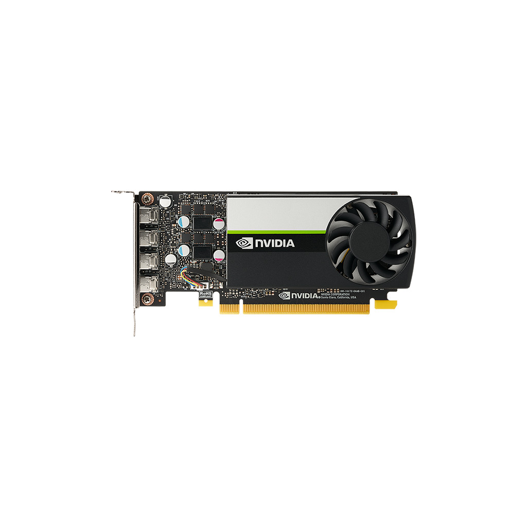 PNY NVIDIA VCNT1000-SB 4GB GDDR6 - 128-bit, 2.5 TFLOPS, PCIe 4.0 x16, 4x mDP, Low Profile - Image 2