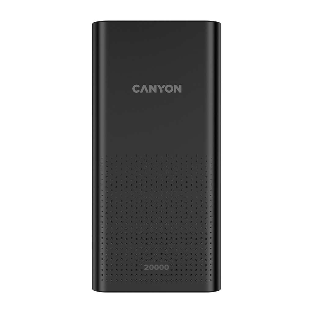 CANYON PB-2001 Power bank 20000mAh Li-poly battery Input 5V/2A  Output 5V/2.1AMax 144*69*28.5mm 0.440Kg Black