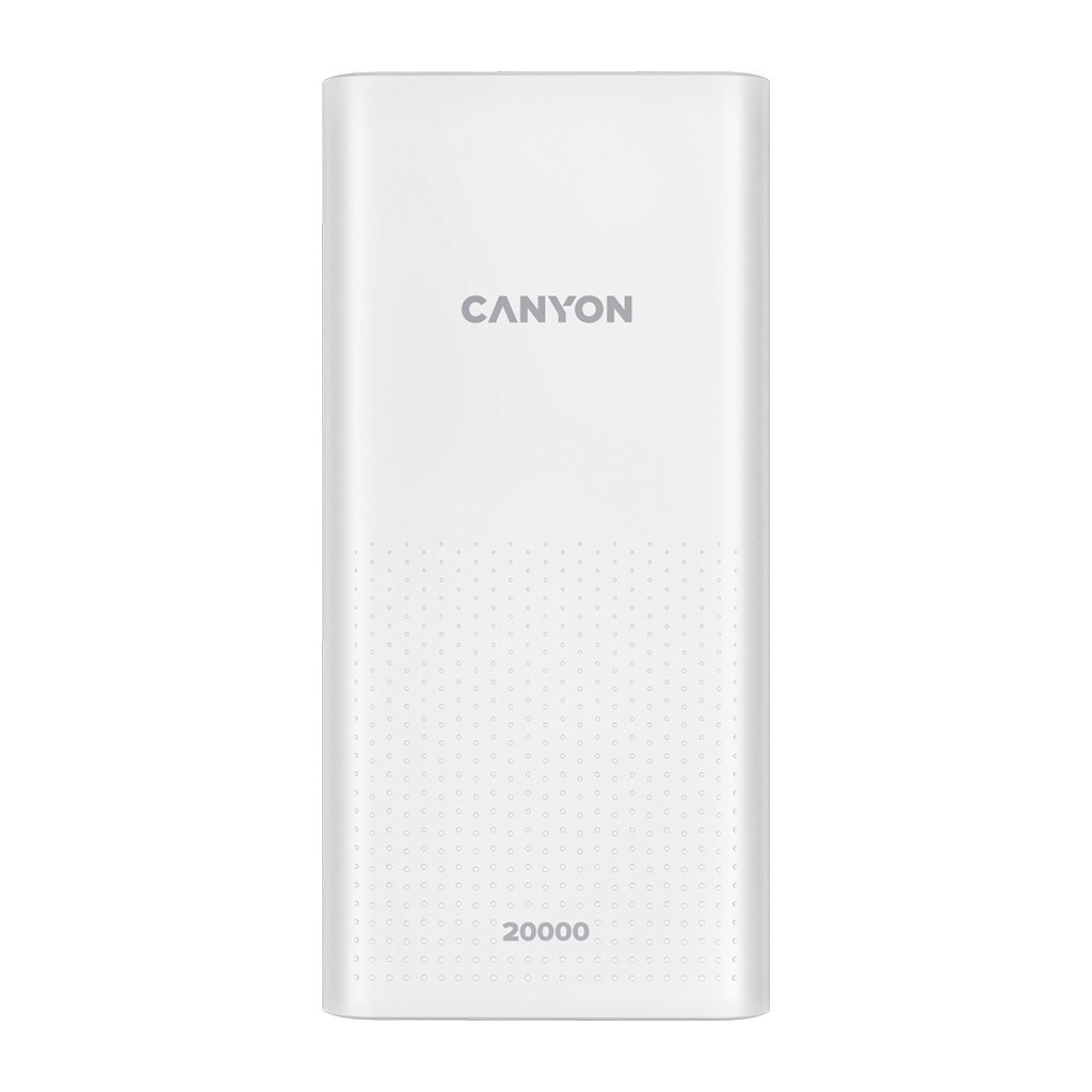 CANYON PB-2001 Power bank 20000mAh Li-poly battery Input 5V/2A  Output 5V/2.1AMax  144*69*28.5mm 0.440Kg