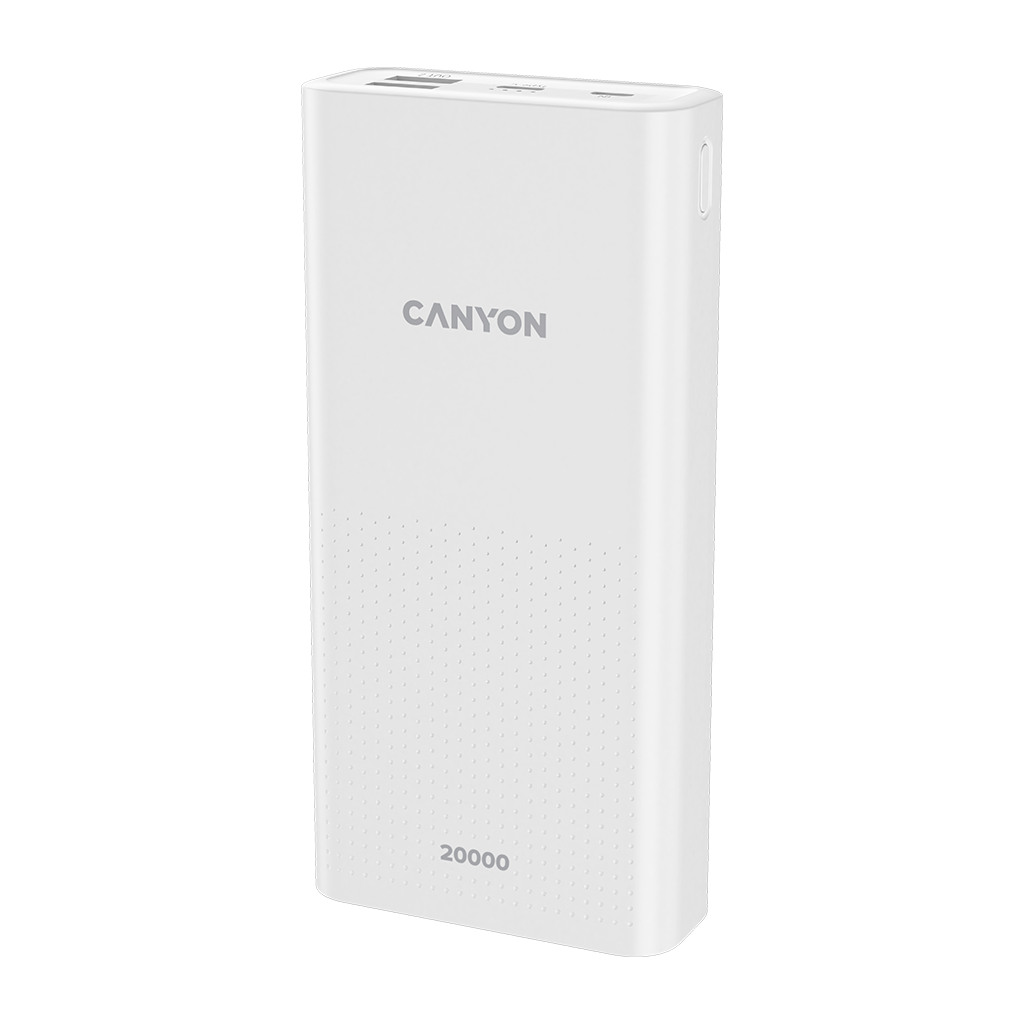 CANYON PB-2001 Power bank 20000mAh Li-poly battery Input 5V/2A  Output 5V/2.1AMax  144*69*28.5mm 0.440Kg