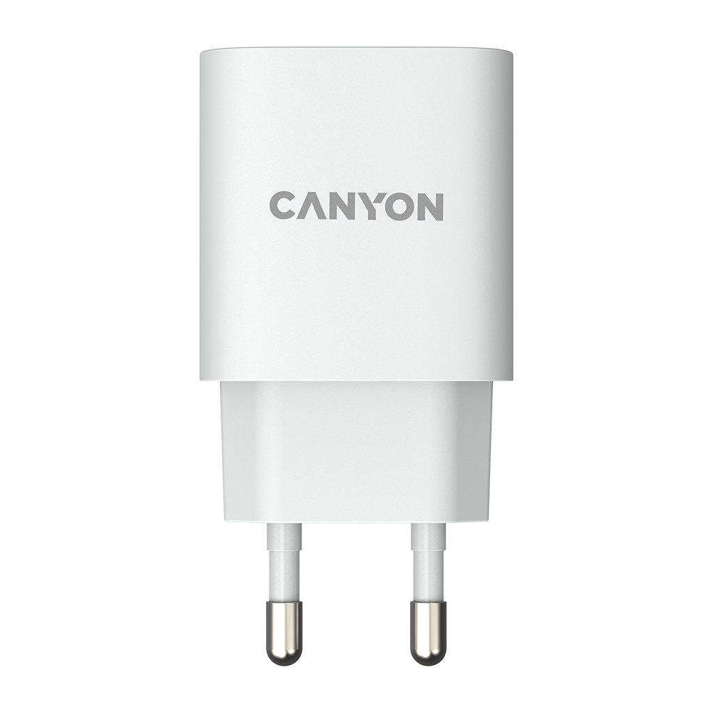 CANYON H-20-04 PD 20W/QC3.0 18W WALL Charger with 1-USB A+ 1-USB-C   Input: 100V-240V