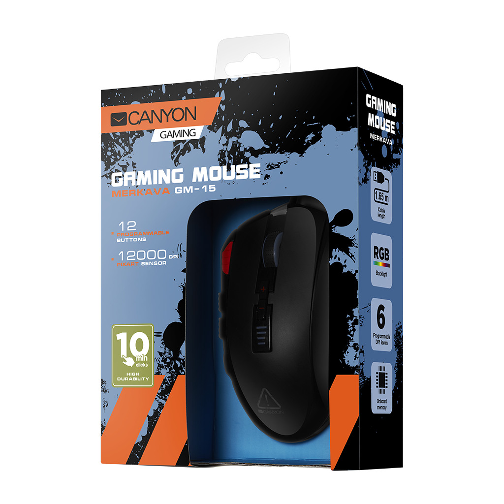 CANYON Merkava GM-15Gaming Mouse with 12 programmable buttons Sunplus 6662 optical sensor 6 levels of - Image 5